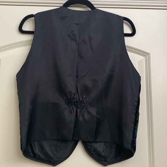 Chicos design VTG floral embroidered Vest Womens M Artsy Art to wear Boho - Picture 2 of 10